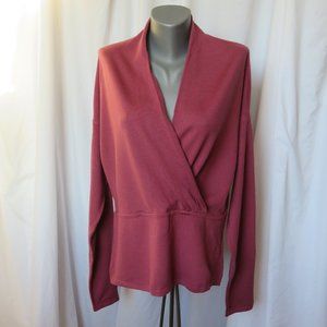 Hugo Boss Cross Over Pure Wool Peplum Sweater